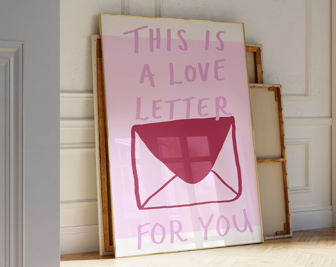 Love Letter Mid-Century Envelope Art Print