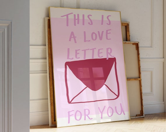 Love Letter Mid-Century Envelope Art Print