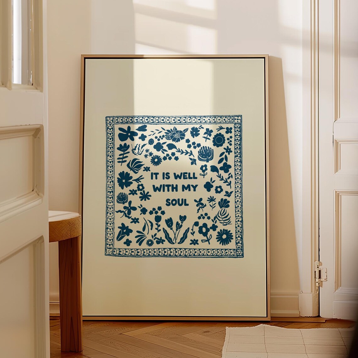 It Is Well With My Soul Vertical Print, Vintage Decor