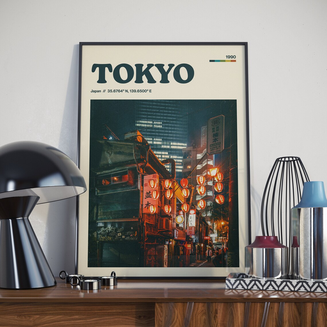 Tokyo Retro Poster Design, Vintage Travel Poster