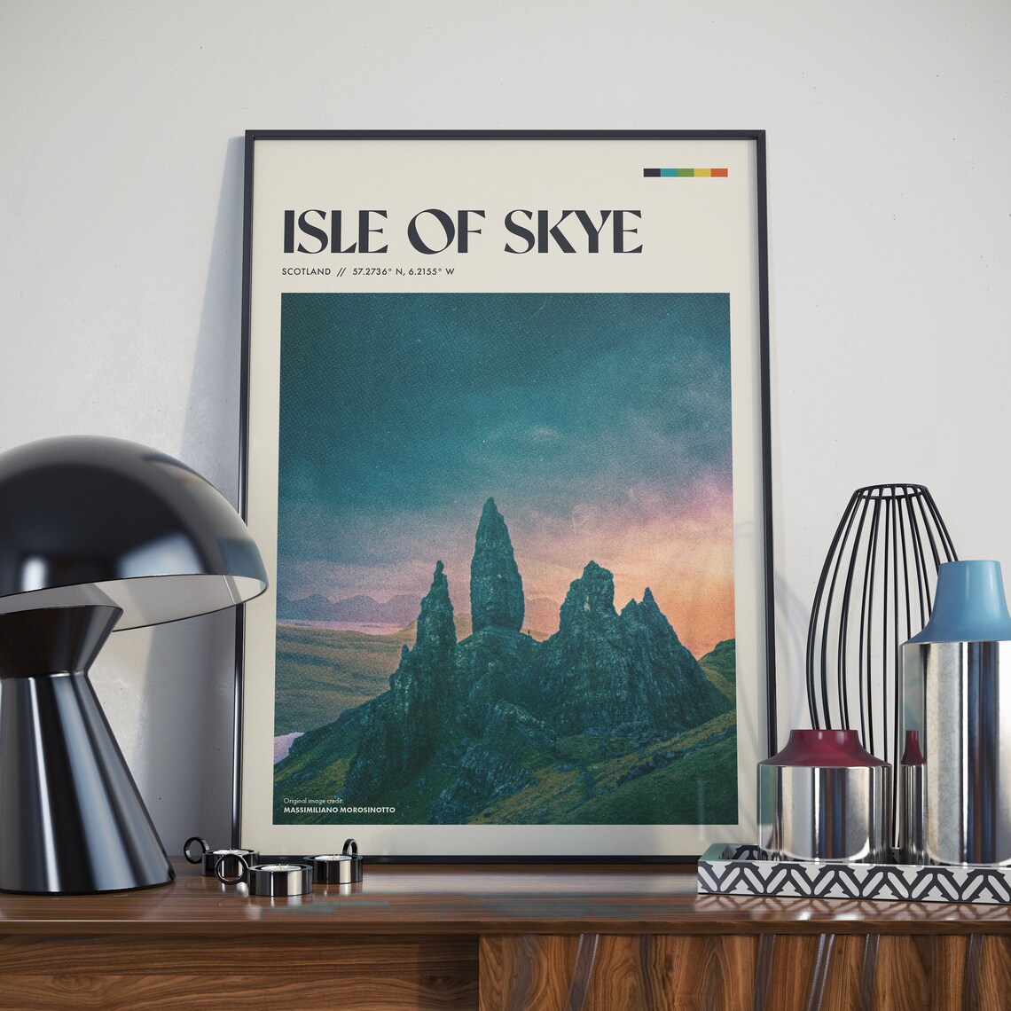 Isle Of Skye Vintage Travel Poster, Scottish Landscape