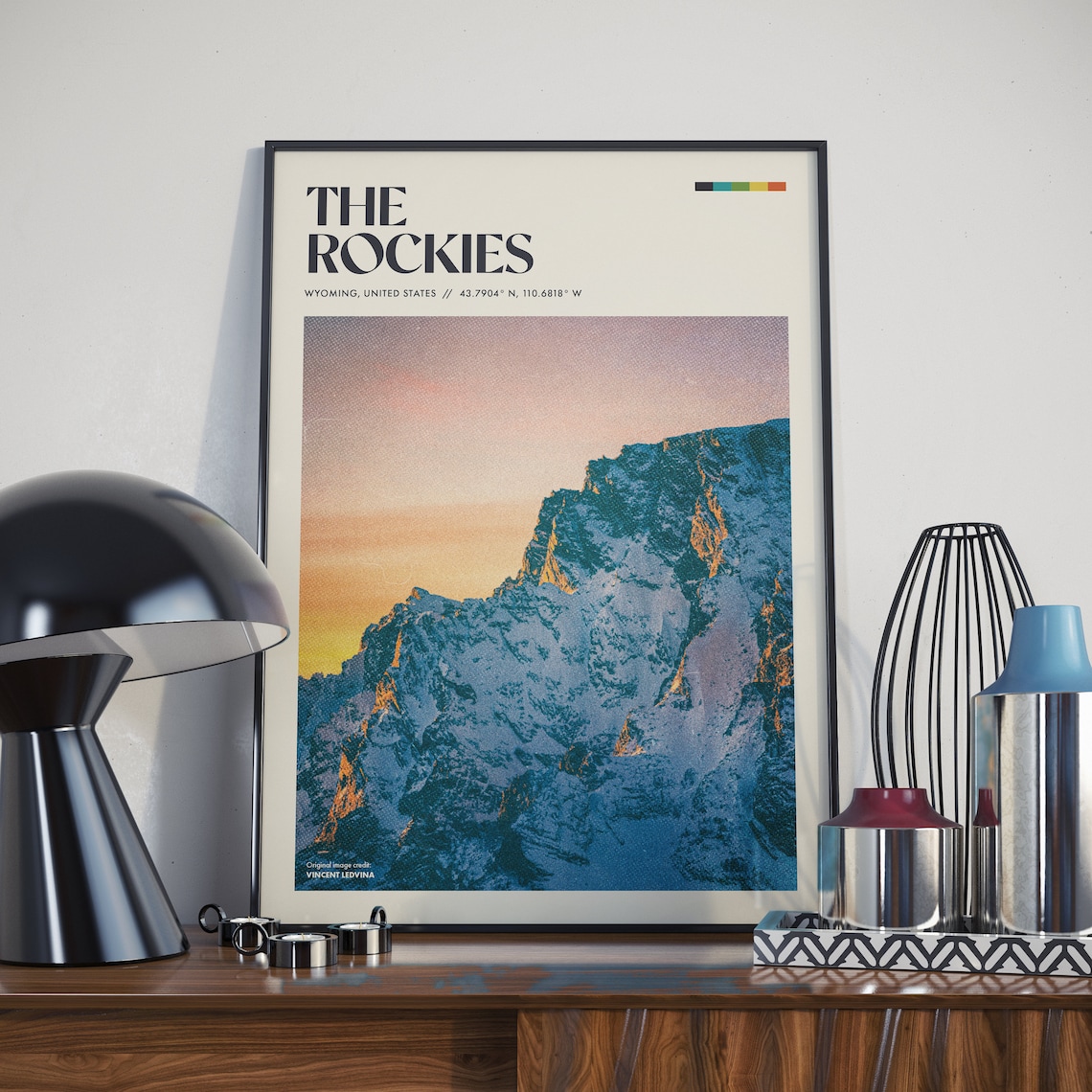 The Rockies Retro Poster Design Travel Poster