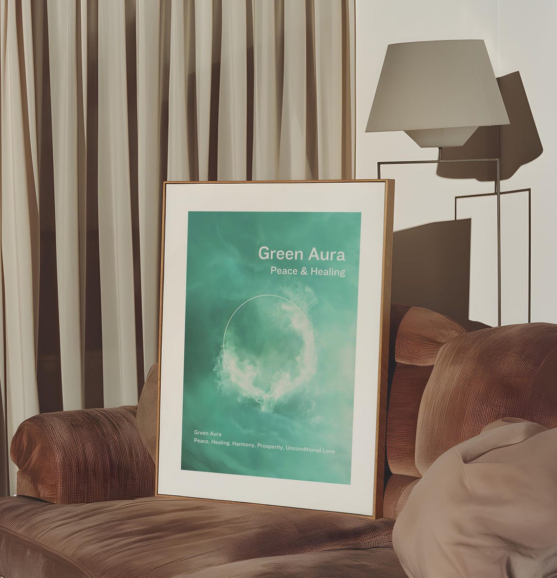 Green Aura Peace and Healing Bold Spiritual Affirmation Poster - Image 2