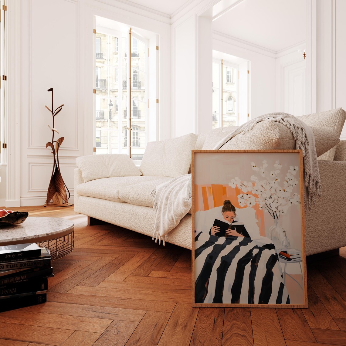 Woman Reading Portrait, Book Club Wall Art Print - Image 3