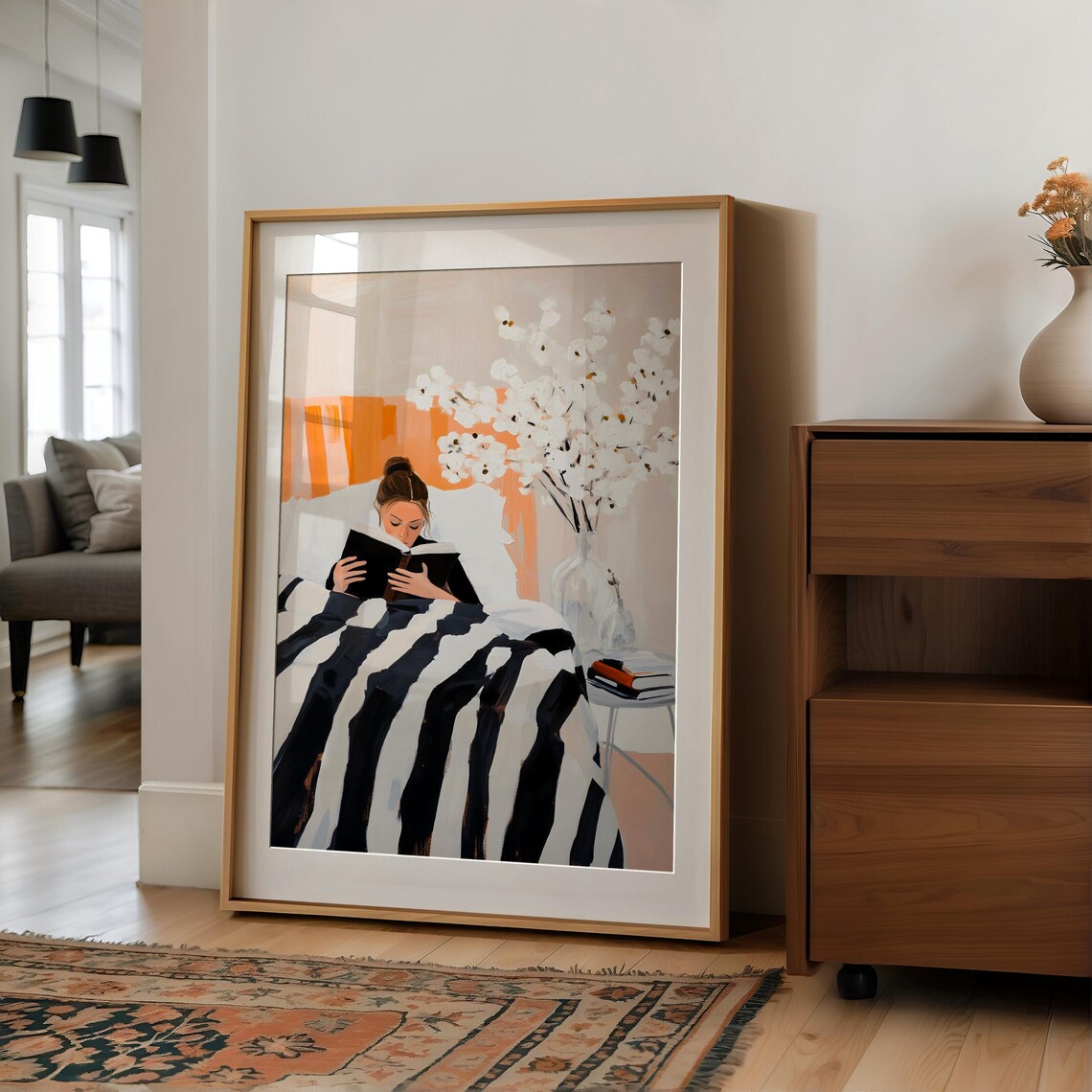 Woman Reading Portrait, Book Club Wall Art Print - Image 2