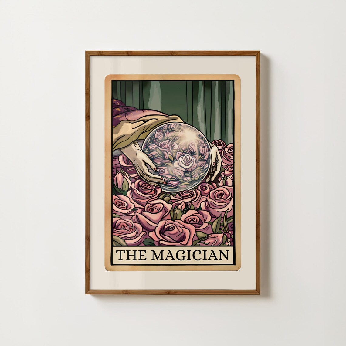 Magician Tarot Card, Boho Folk Illustration Art Print