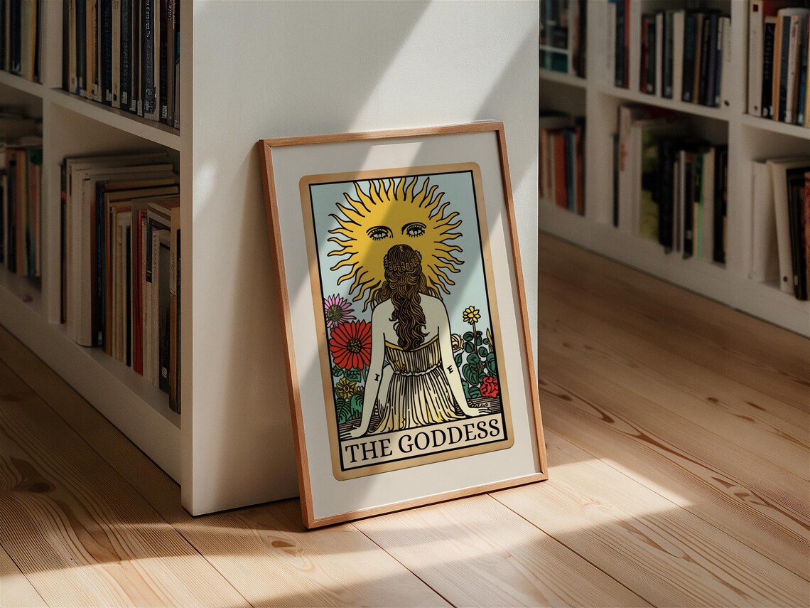 Goddess Tarot Card Art Print, Boho Mystical Decor - Image 2