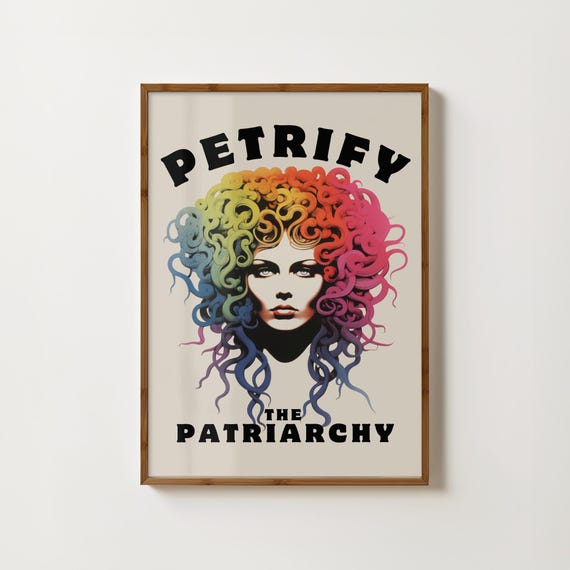 Medusa Feminist Art Print, Smash the Patriarchy