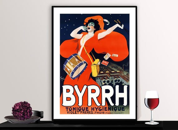 Byrrh Tonique Hygienique Vintage Fooddrink Poster Beverage Art Gift Idea Wall Decor