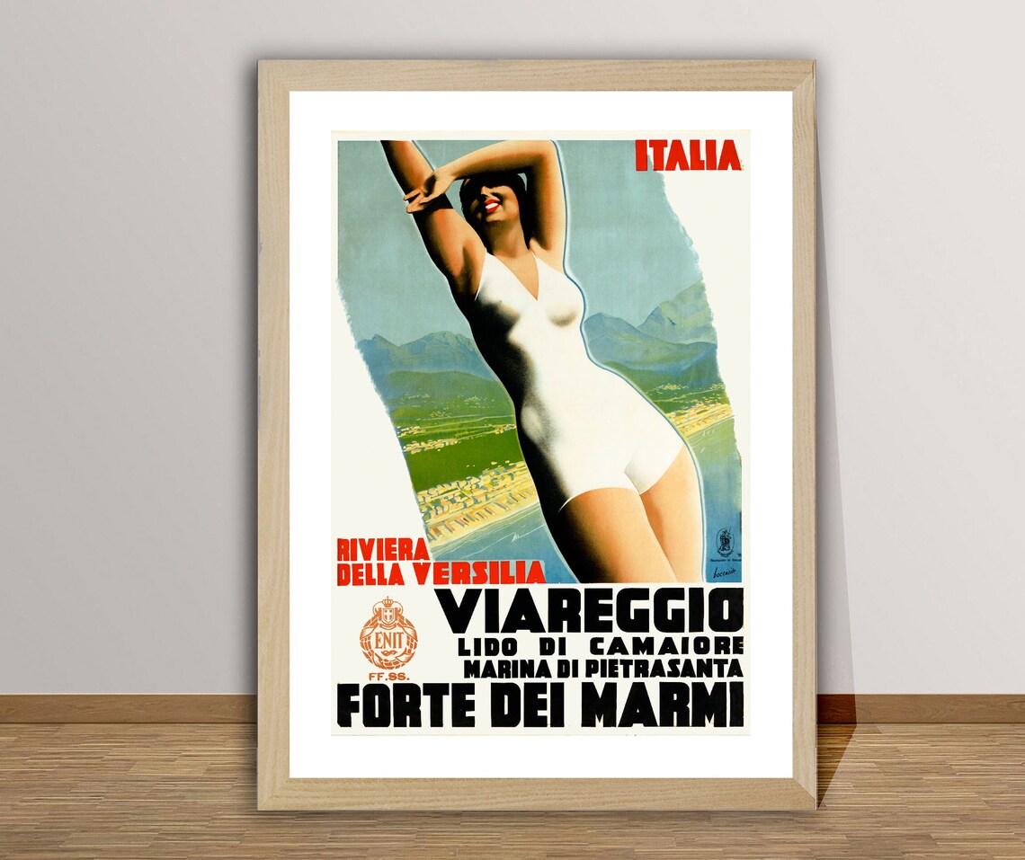 Viareggio Riviera Della Versilia Travel Poster, Italy