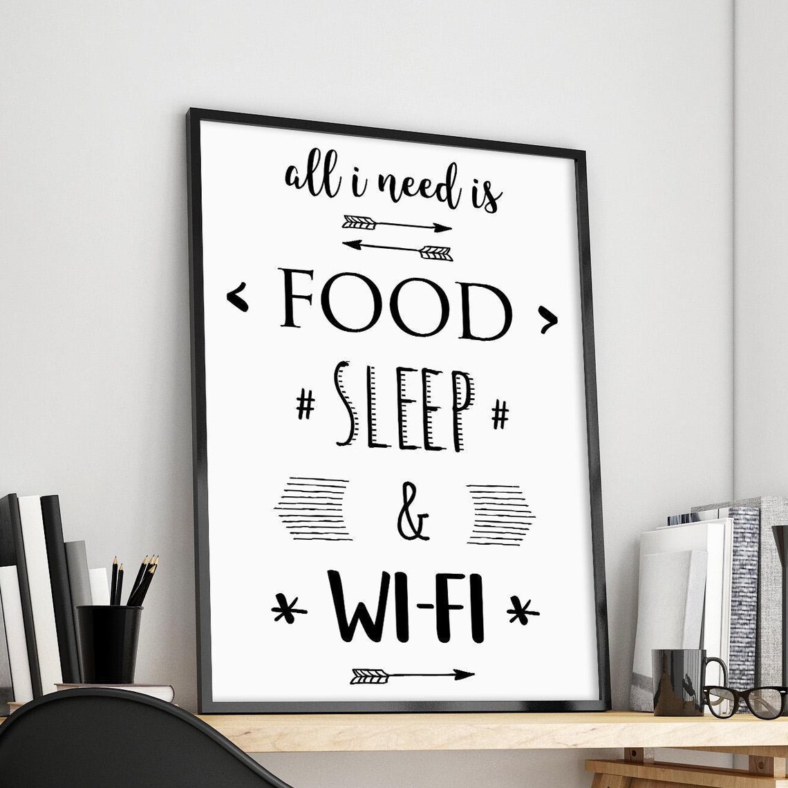 Funny Quotes Art Print, Bedroom and Dorm Decor