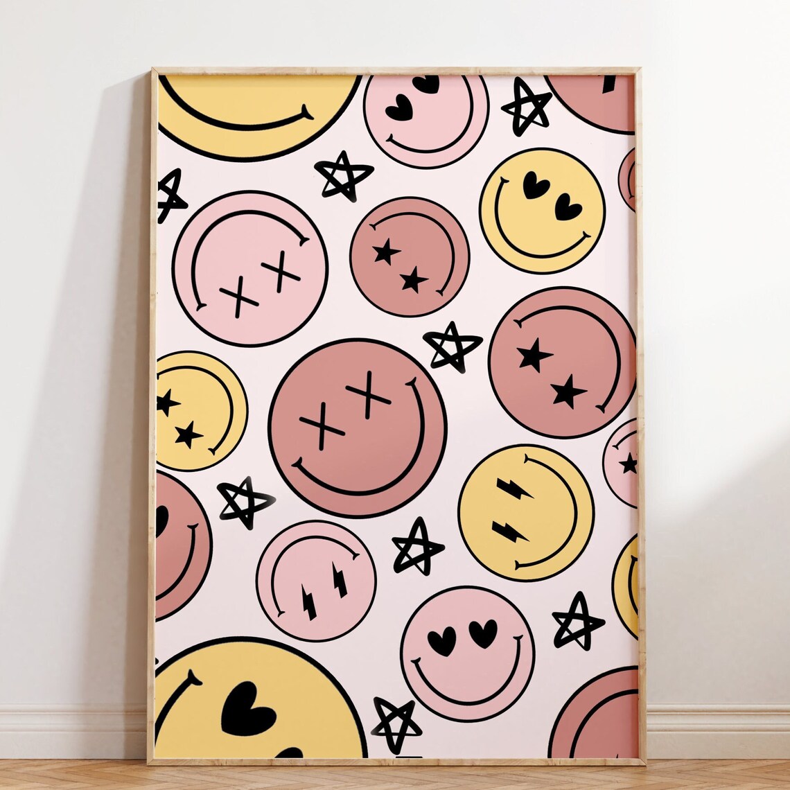 Cute Retro Wall Art Print Trendy Poster Wall Decor Aesthetic Print Art Housewarming Gift Retro Poster