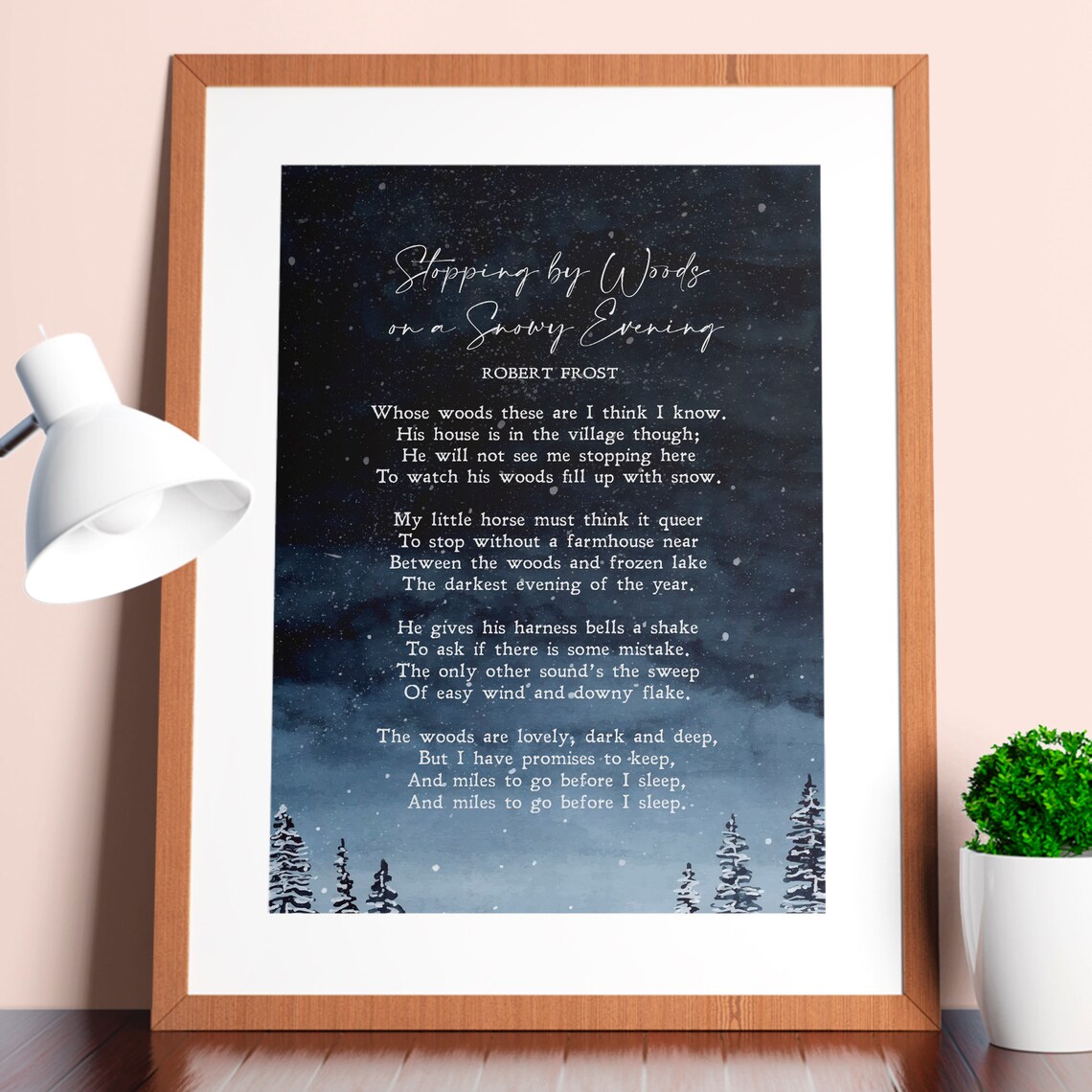 Stopping By Woods On A Snowy Evening Art Print