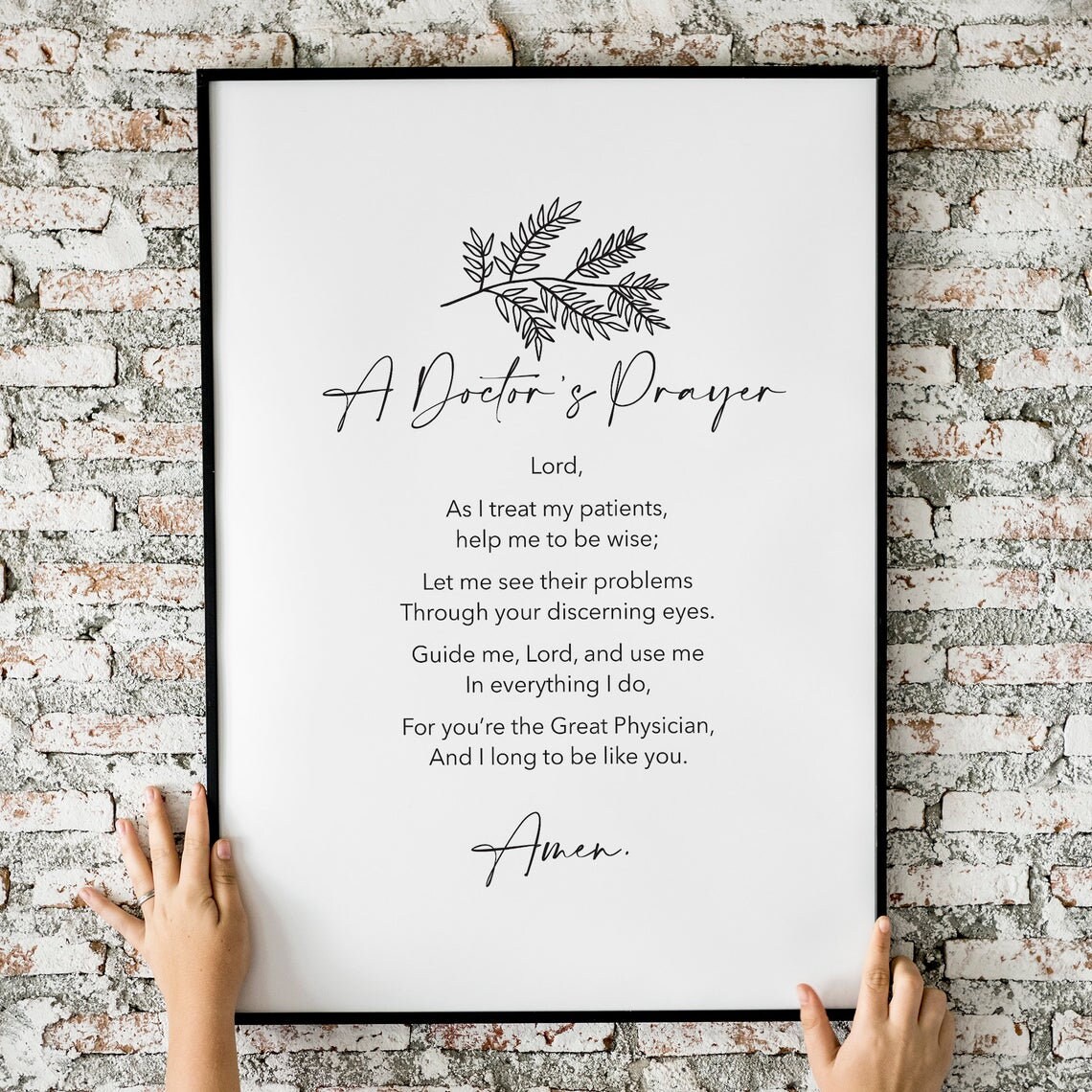 Doctors Prayer Poem, Christian Medical Art Print - Image 3