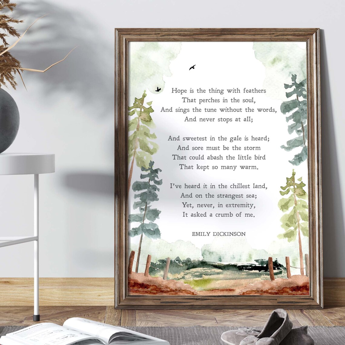 Hope Is The Thing With Feathers, Minimalist Art Print - Image 2