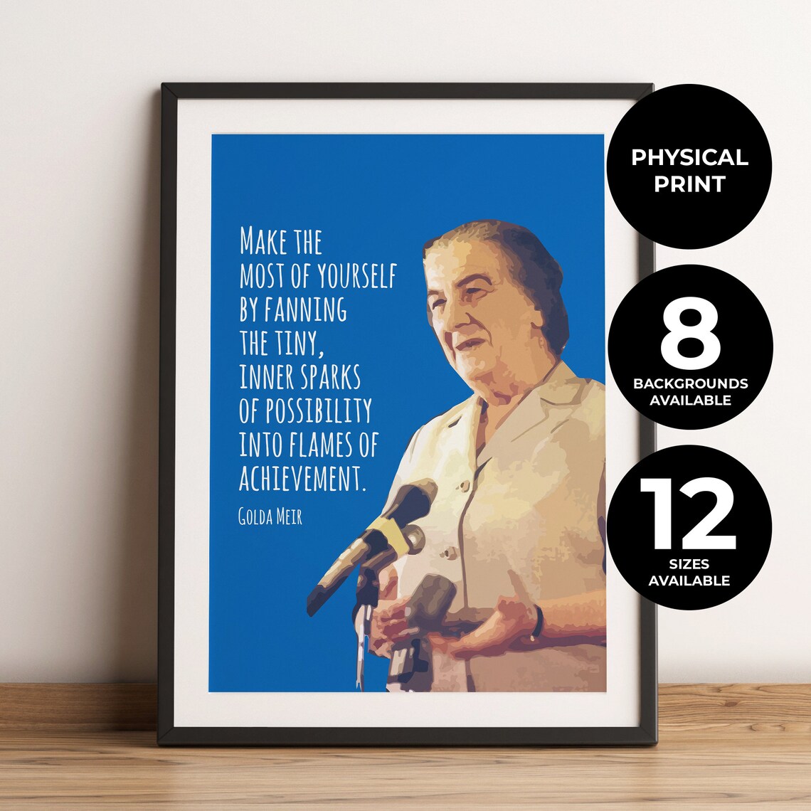 Golda Meir Make The Most Of Yourself Quote Poster