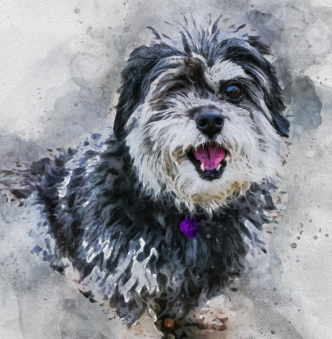 Personalised Pet Portrait Watercolour Art Print, Pet Memorial - Image 4