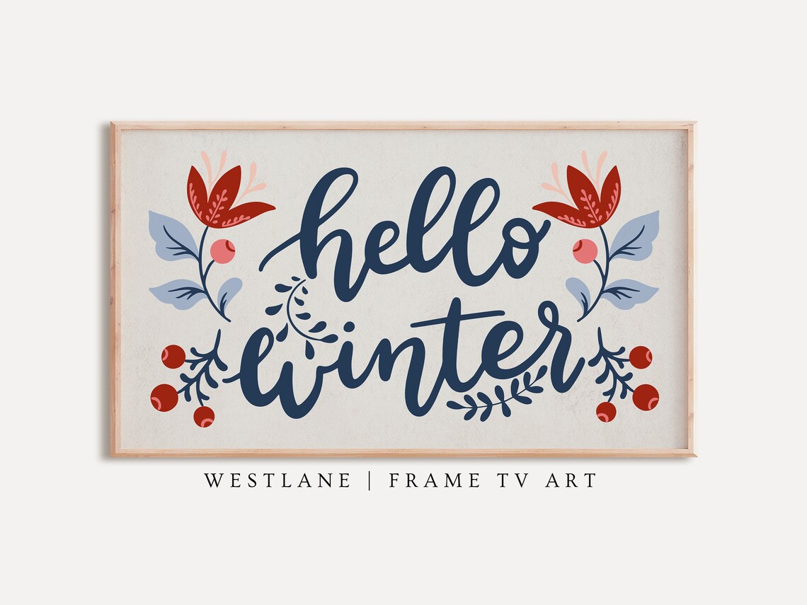 Nordic Winter Holiday Art Print, Scandi Style