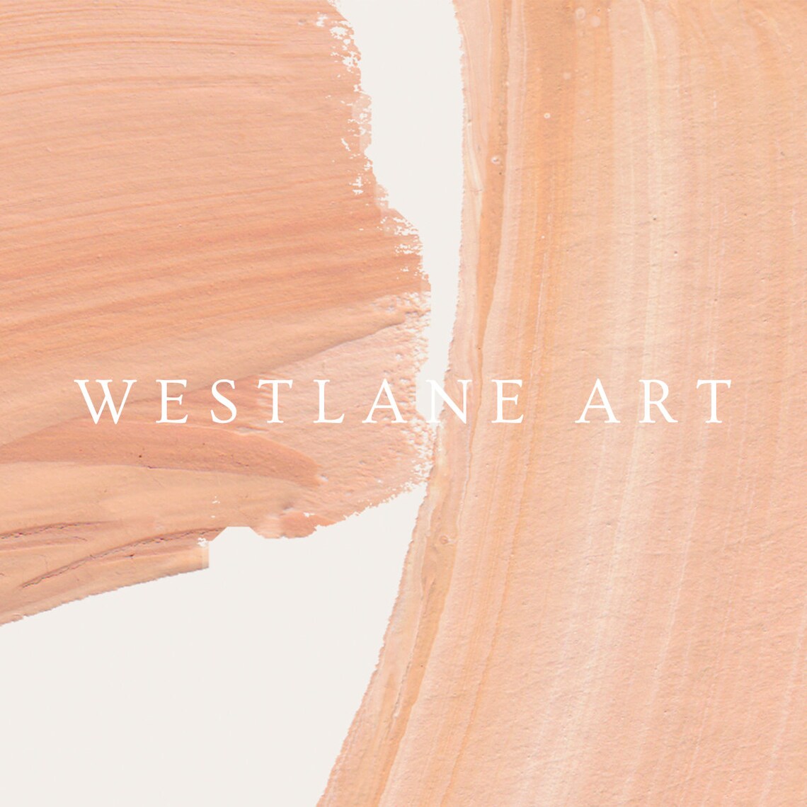 Neutral Coral Paint Strokes Abstract Lines - Image 2