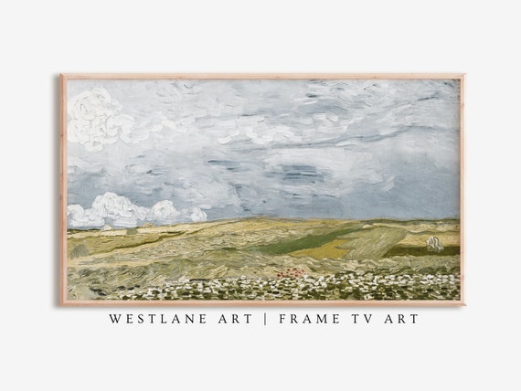 Frame Tv Art Abstract Landscape Oil Painting Modern Farmhouse Tv Art Tv325