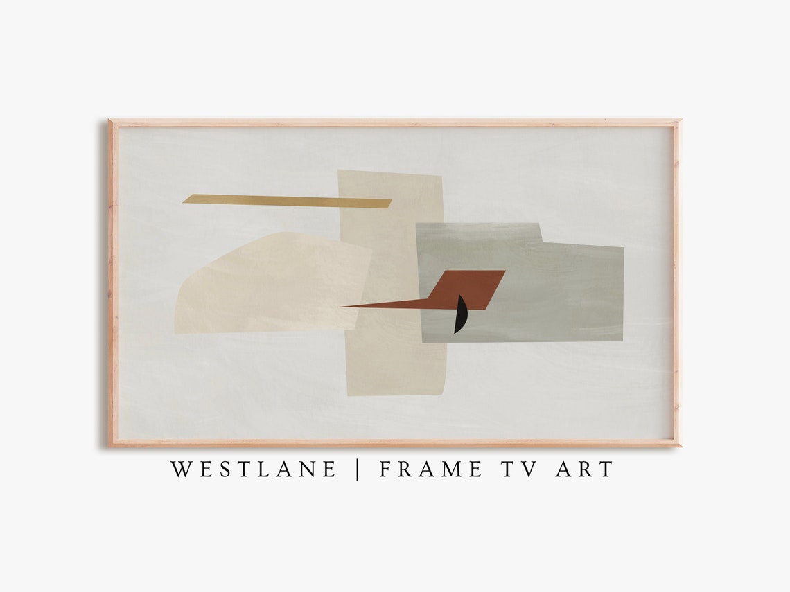 Muted Modern Abstract Painting for TV - Image 2