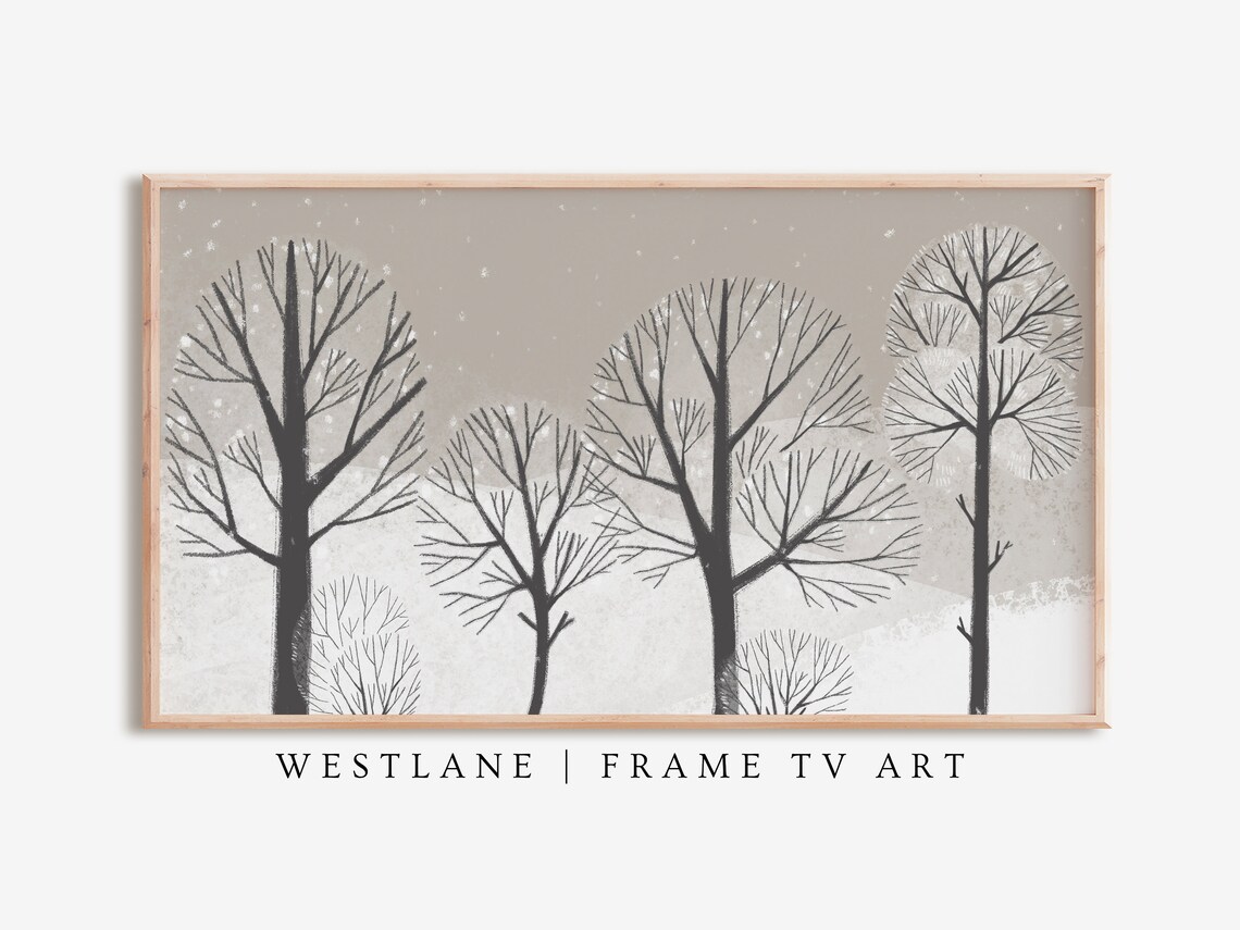 Neutral Winter Landscape, Scandinavian TV Art