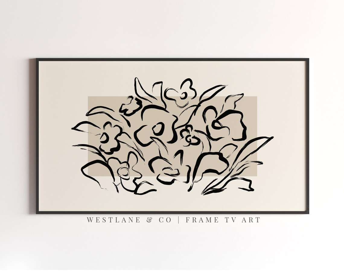 Botanical Drawing, Modern Farmhouse Neutral Decor
