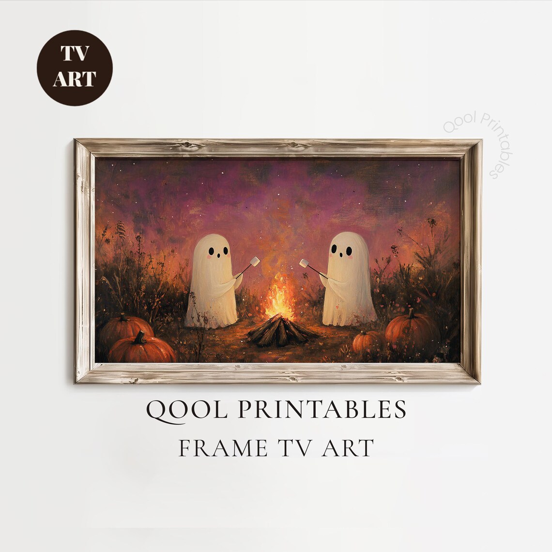 Halloween Ghosts Spooky Season Home Decor Art Print