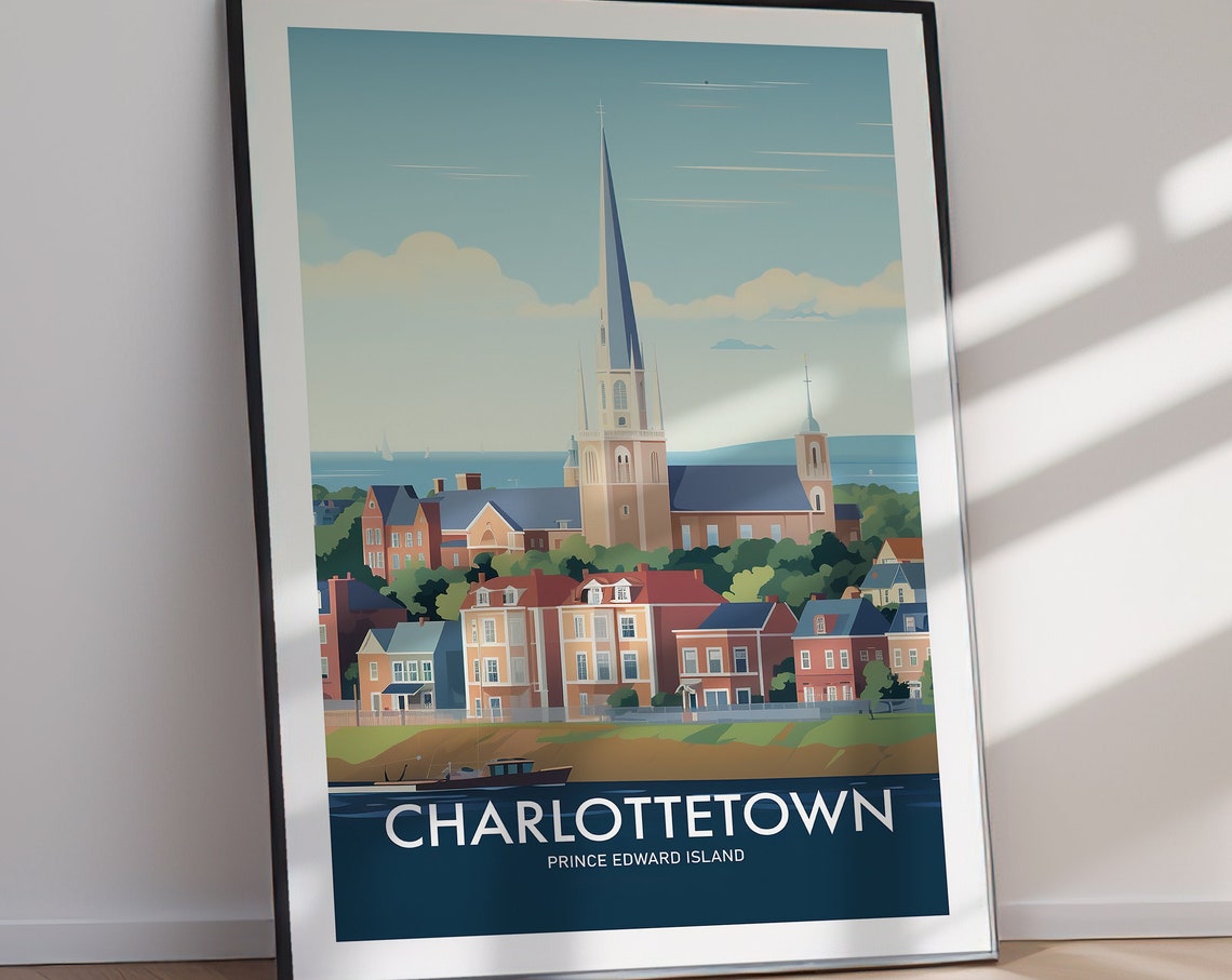 Charlottetown Travel Poster Canada Wall Art Poster Print Hiking Home Decor Print Gift Gift For Her Gift For Him