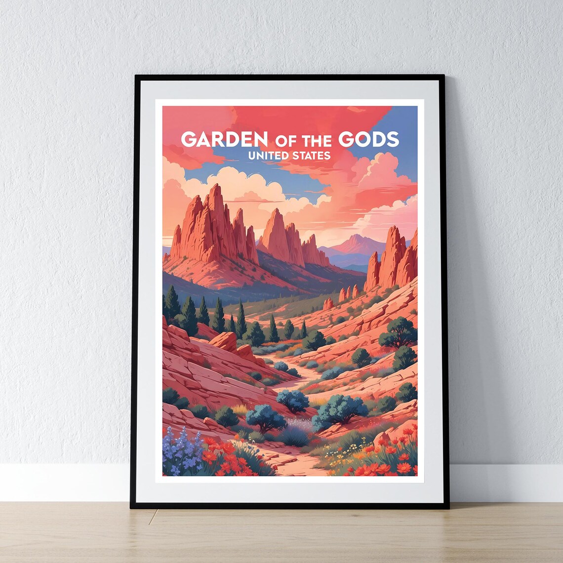 Garden Of The Gods Travel Poster, Colorado Springs