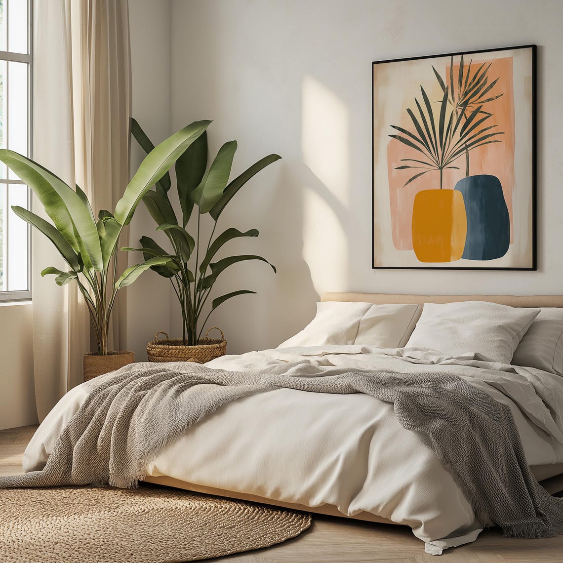 Modern Abstract Potted Plants Boho Earth Tones Minimal Art Poster - Image 5