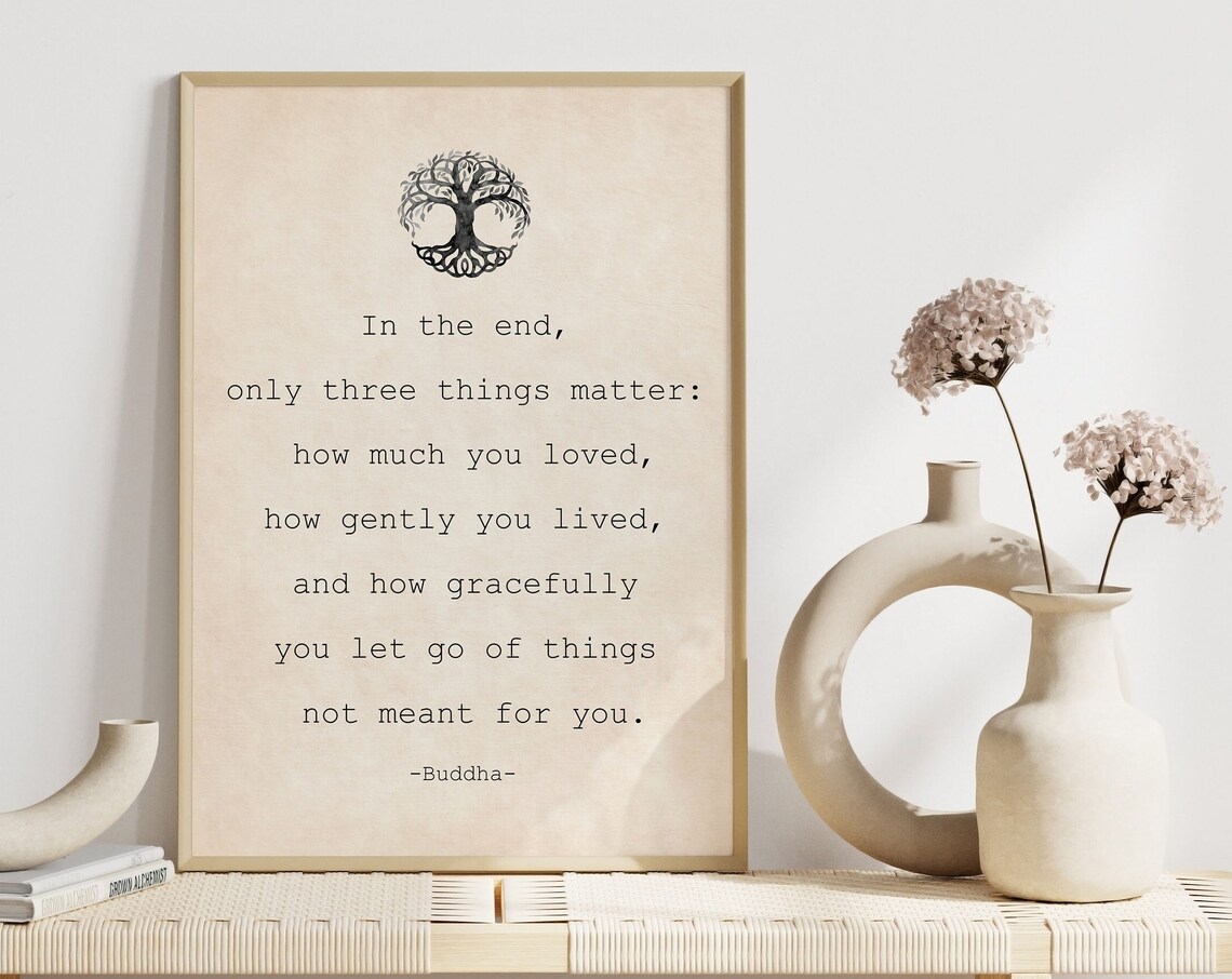 Buddha Quote Poster, Zen Spiritual Wall Art