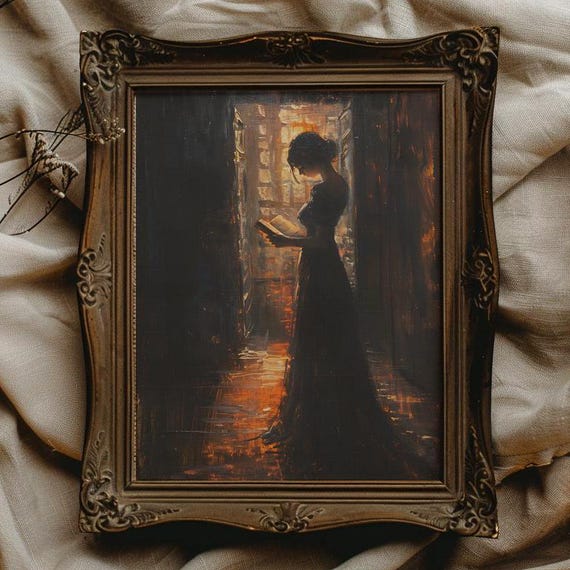 Dark Academia Wall Art Vintage Book Gothic Wall Decor Gothic Art Wall Art For Reading Nook Decor Moody Wall Art For Dorm