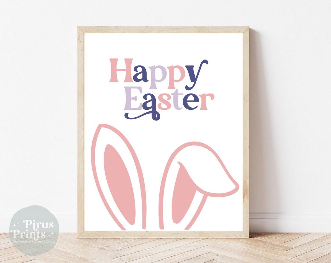 Happy Easter Bunny Ears Poster