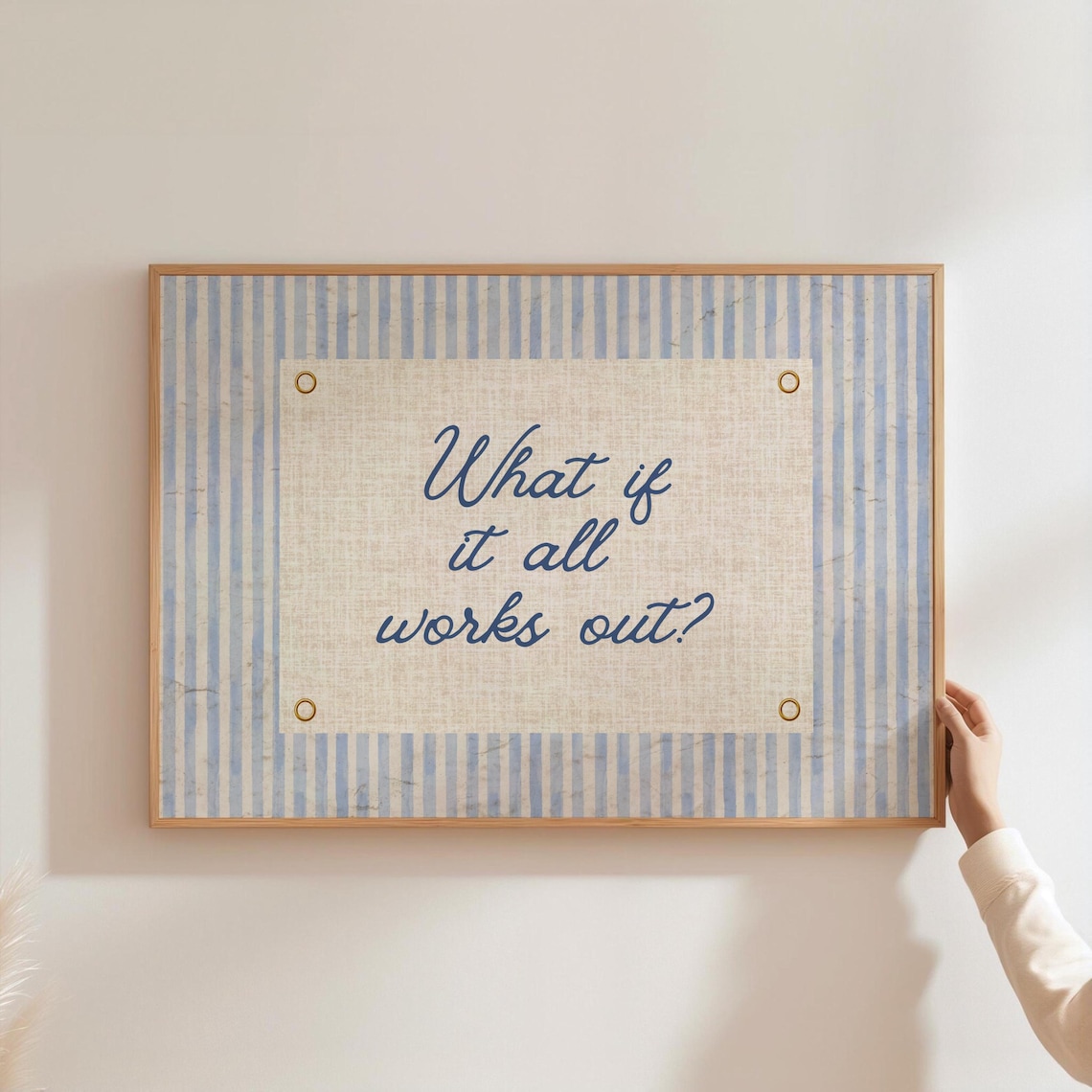 What If It All Works Out Vintage Quote Poster