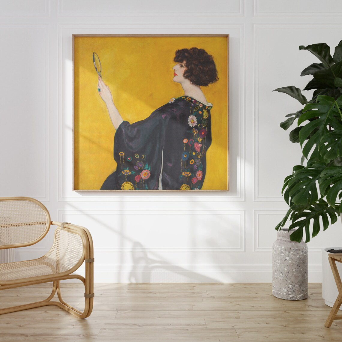 Woman In Kimono Vintage Portrait Art Print
