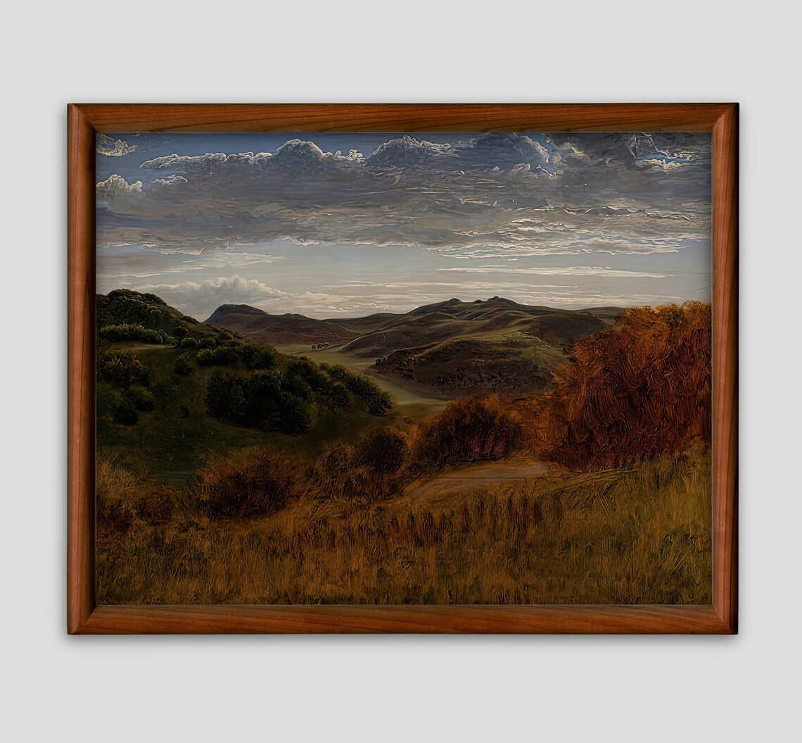 Moody Country Landscape Vintage Art Print - Image 3