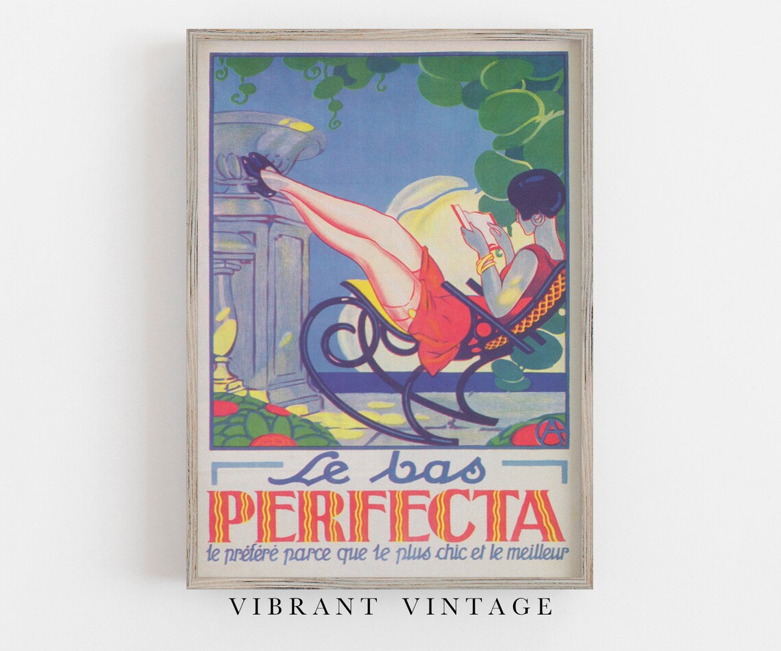Woman Reading a Book, Vintage Fashion Art Print