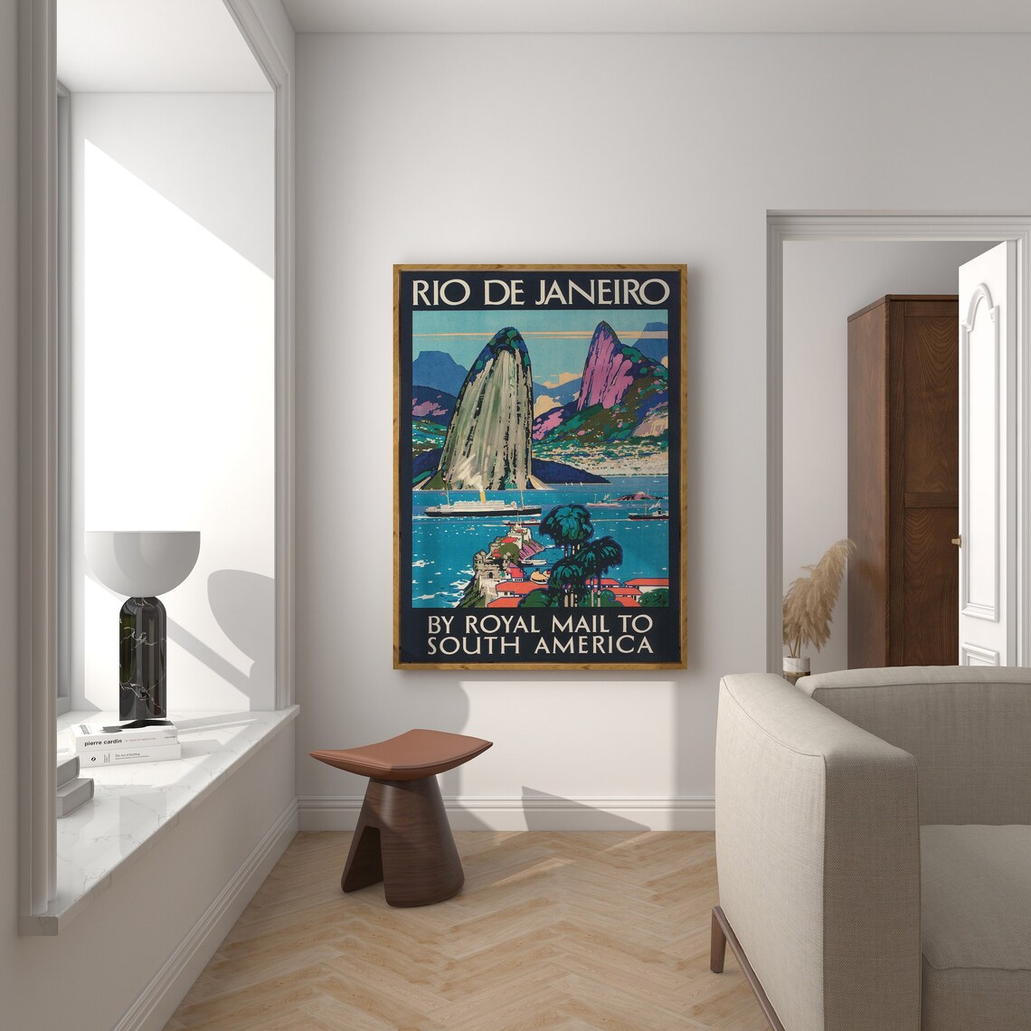 Rio De Janeiro Vintage Travel Poster, Brazil Wall