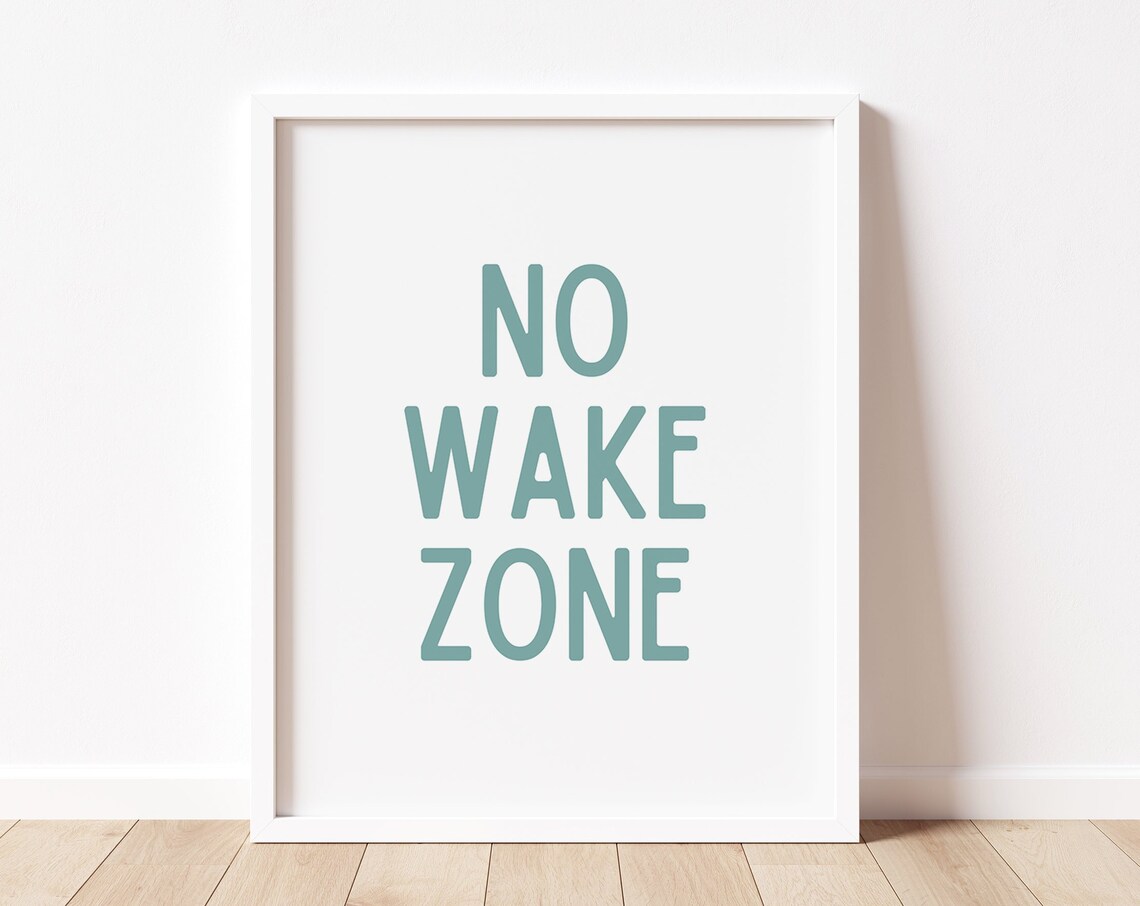 No Wake Zone Surf Nursery Decor Art Print