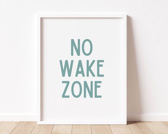 No Wake Zone Surf Nursery Decor Art Print