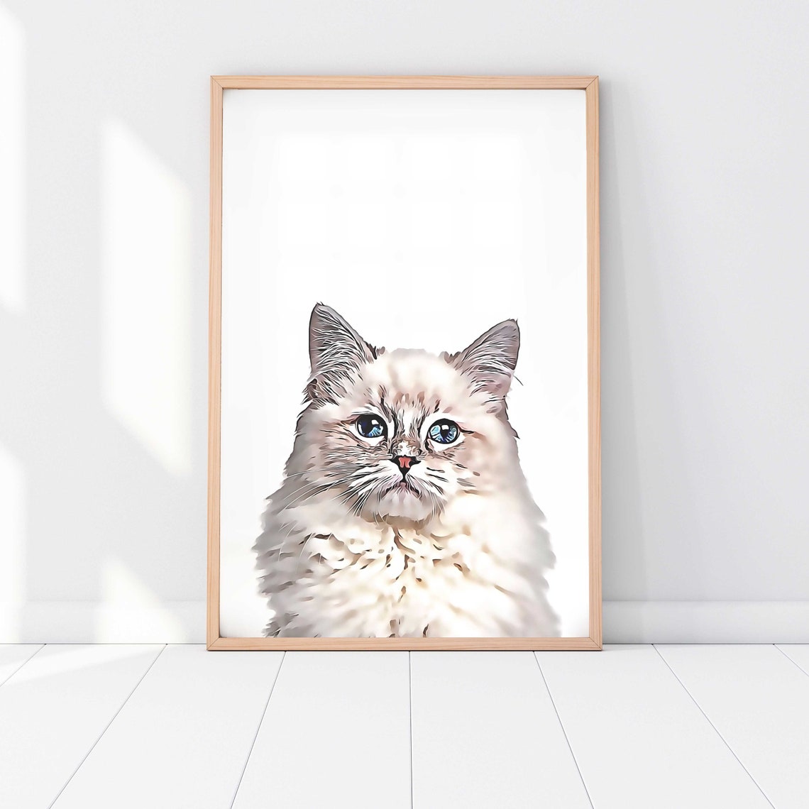Custom Pet Portrait, Pet Memorial Gift Art Print - Image 4