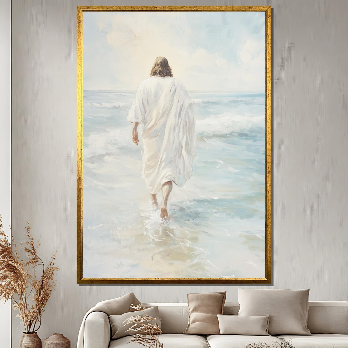 Jesus Walking On Water, Christian Ocean Artwork