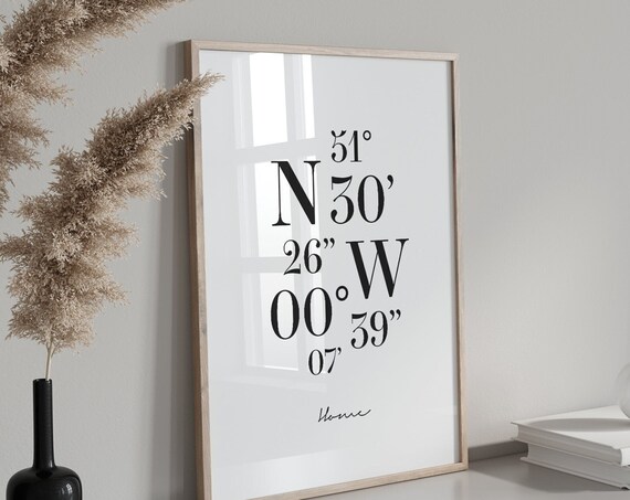 Custom Coordinates - Personalized Print