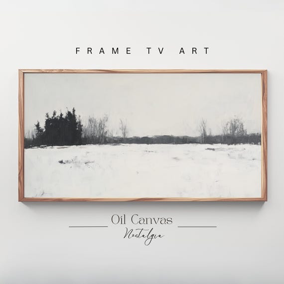 Frame Tv Art Winter Moody Abstract Minimalist Art