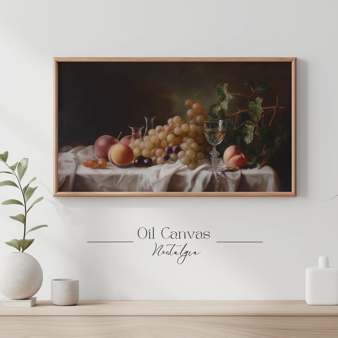 Country Kitchen Frame Tv Art Fine Art Vintage Still Life Decor Moody Black Autumn Wall Farmhouse Decor - Image 3