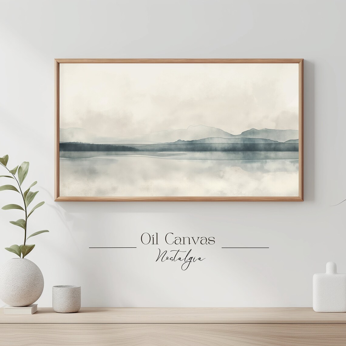 Frame Tv Art Vintage Beach Watercolour Painting Summer Sea Art Ocean Frame Tv Art Blue Nautical Seascape - Image 3