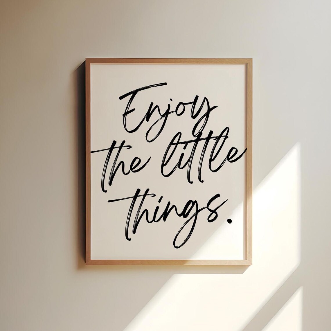 Enjoy The Little Things Quote Print Living Room Wall Art Living Room Typography Quote Print Life Quote Family Room Wall Decor - Image 3
