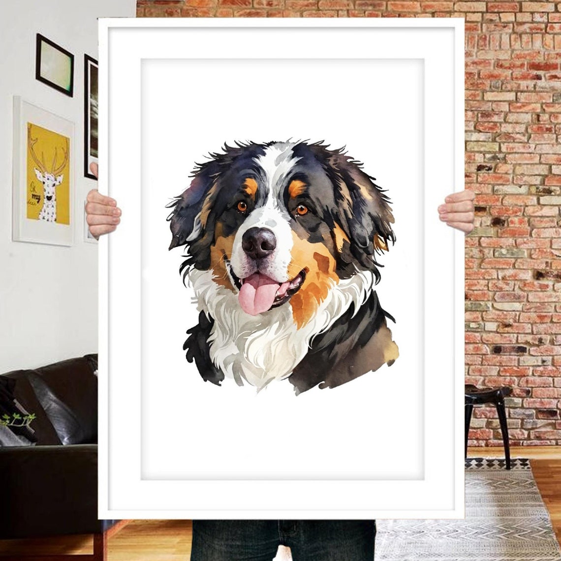 Custom Dog Portrait, Hand Painted Watercolor - Image 5