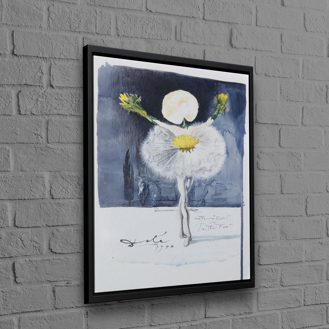 Salvador Dali Abstract Flowers Art Print